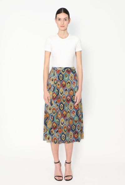 Saint Laurent Early '70s Ikat Wrap Skirt - 1