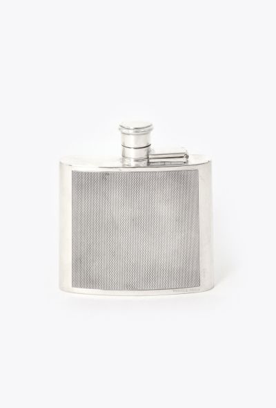 Hermès 1978 Grain de Poudre Silver Flask - 1