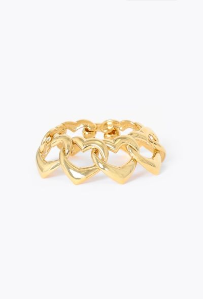 Saint Laurent Early '90s Chainlink Heart Bracelet - 1