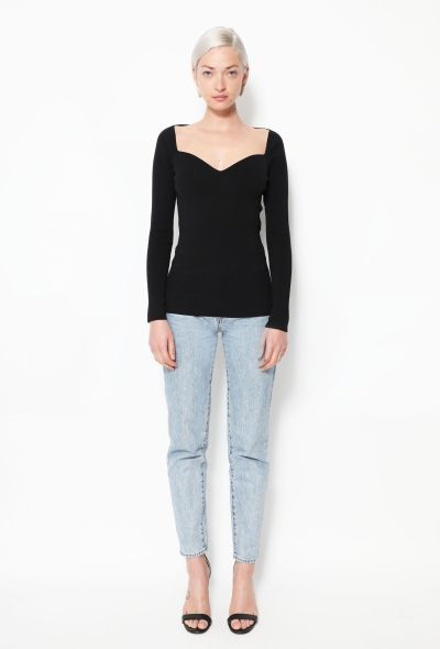 Balenciaga 2020 Ribbed Sweetheart Top - 2