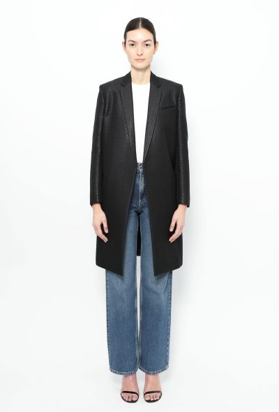 Céline Notched Brocade Crombie Coat - 2