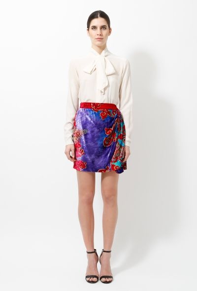 Gianni Versace 80s Gianni Velvet Wrap Skirt - 1