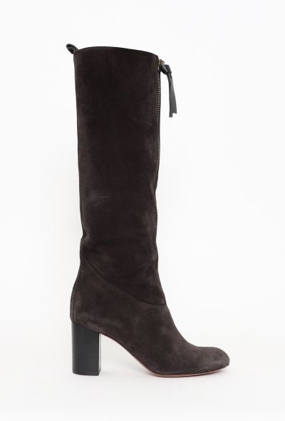 Chloé Suede Zip Boots - 1