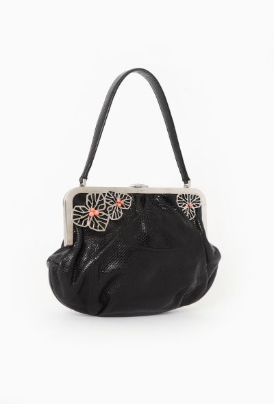 Cartier Floral Watersnake Evening Bag - 2