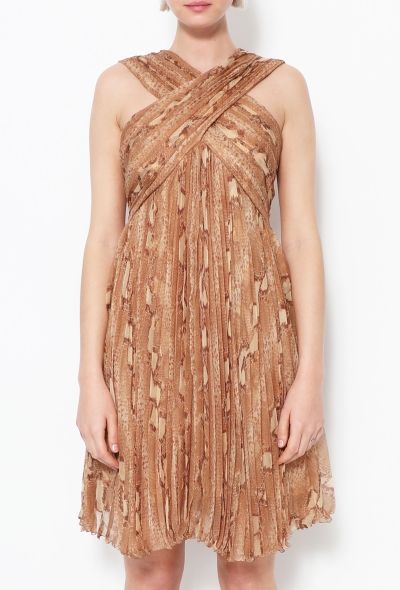 Christian Dior Galliano's Python Print Chiffon Dress - 2