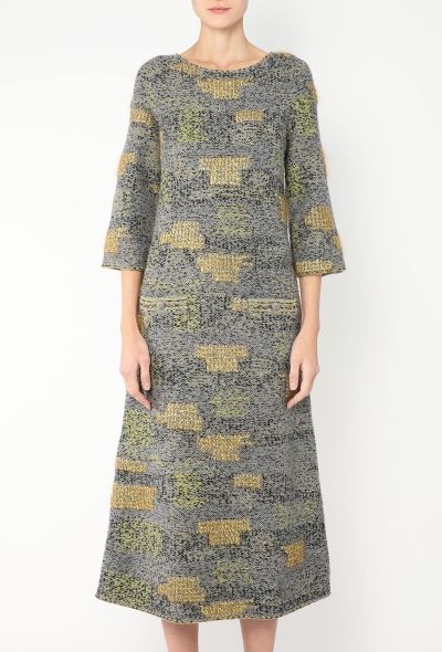 Chanel 2015 Tonal Quilted Knit Dress - 2