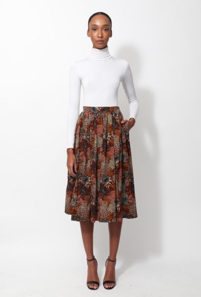 Saint Laurent 70s Floral Print Skirt - 1
