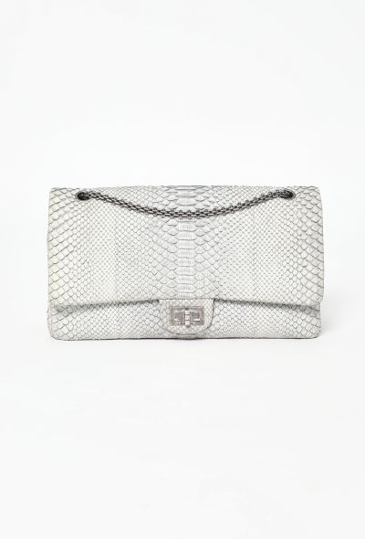 Chanel Grey Python 2.55 Maxi Flap Bag - 1