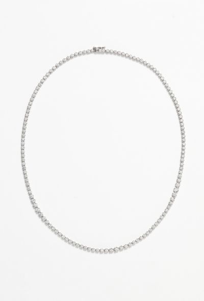 Vintage Fine Jewelry 18k White Gold & 7.5 Carats Diamond Necklace - 1
