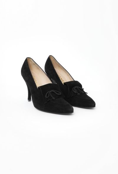 Chanel Suede Fringe Heels - 2
