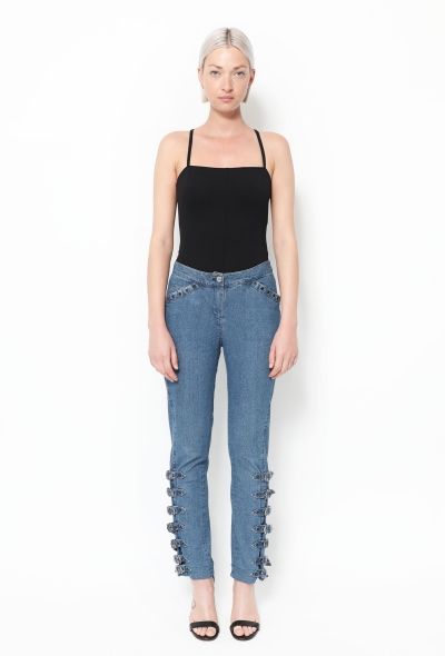 Dior 2003 Buckled Eyelet Jeans - 1