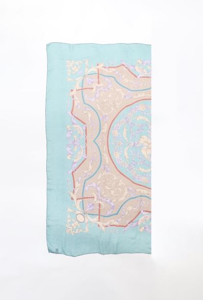 Gucci Vintage Floral Brocade Silk Shawl - 1