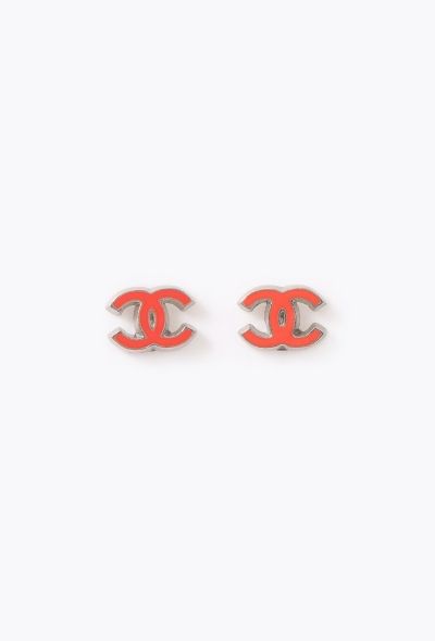 Chanel Enamel 'CC' Earrings - 1