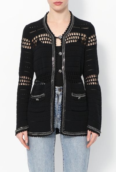 Chanel 2010 Chainlink Trim Cardigan - 1