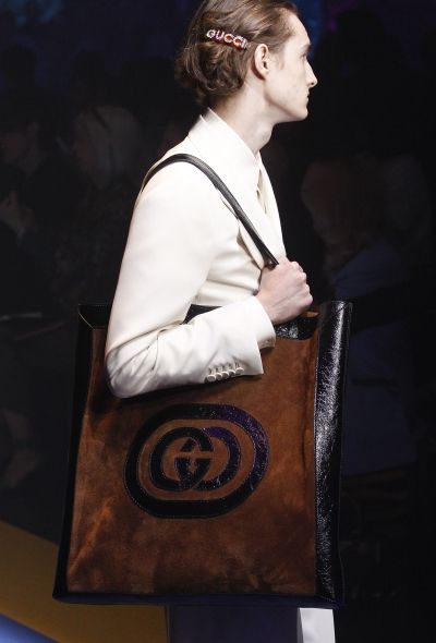 Gucci S/S 2018 Ophidia Suede Tote Bag - 2