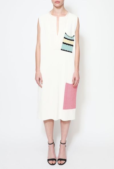 Céline 2015 Patchwork Silk Tunic Ivory - 2