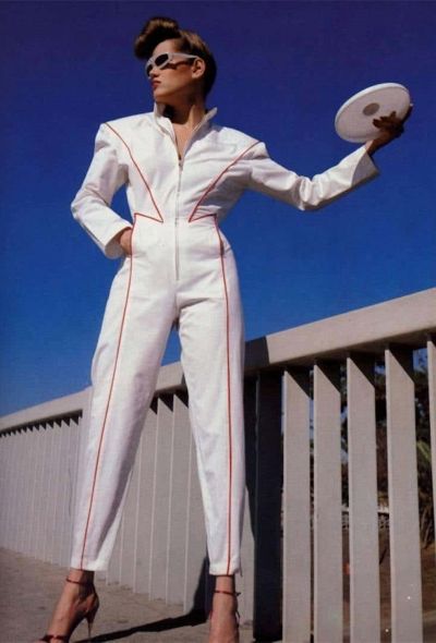 Thierry Mugler 1979 Couture Trimmed Midi Dress - 2