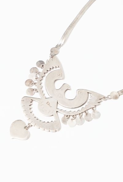 Christian Dior Vintage Silver Eagle Necklace - 2