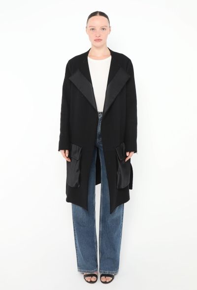 Céline 2014 Felted Charmeuse Pocket Coat - 1