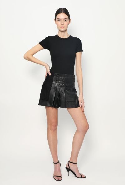 Balenciaga Campaign S/S 2010 Pleated Leather Skirt - 1