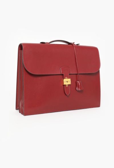 Hermès '90s Rouge H Box Sac à Dépêches - 2