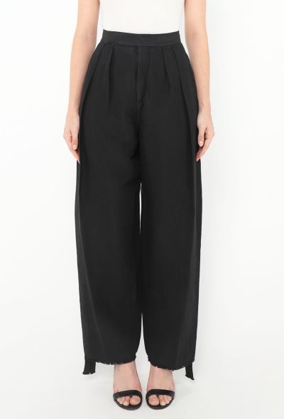 Céline Distressed Silk Smoking Pants - 2