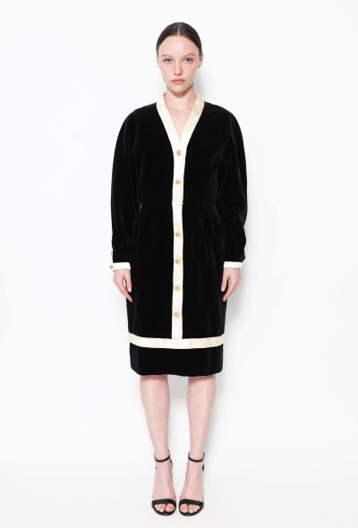 Chanel Timeless F/W 1986 Velvet 'CC' Dress - 1