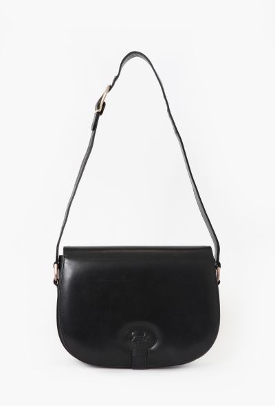 Céline '70s Black Carriage Shoulder Bag - 1