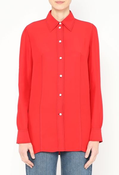 Céline 2015 Stitched Silk Blouse - 1