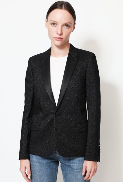 Saint Laurent Iridescent Smoking Blazer - 1