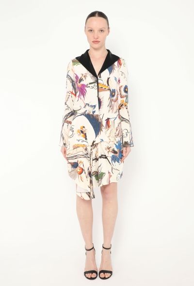 Balenciaga F/W 2011 Asymmetrical Floral Dress - 1