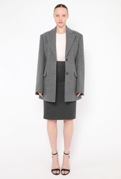 Miu Miu F/W 2024 Felted Emblem Skirt - 1