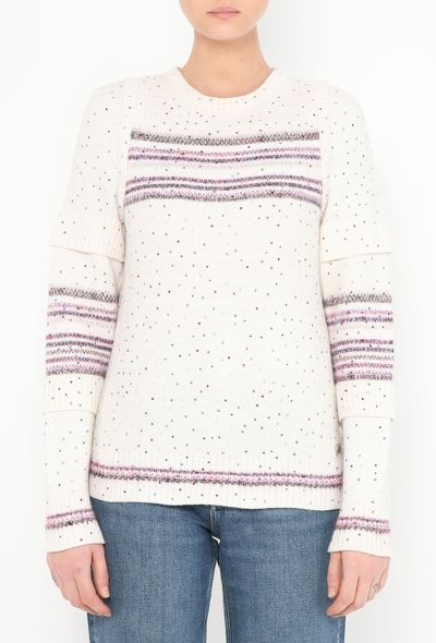 Chanel F/W 2018 Embellished Cashmere Sweater - 1