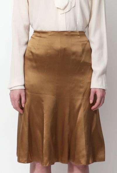 Chanel 2006 Satin Flared 'CC' Skirt - 2