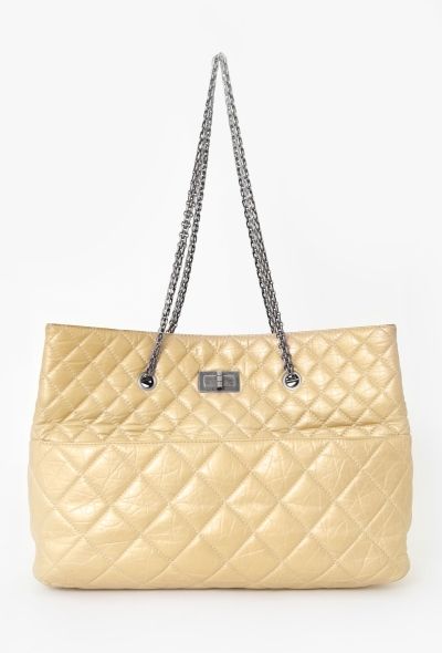 Chanel Metallic Quilted 2.55 Tote Bag - 1