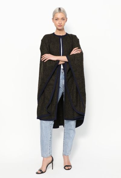 Saint Laurent '70s Woven Trim Bouclé Cape - 2
