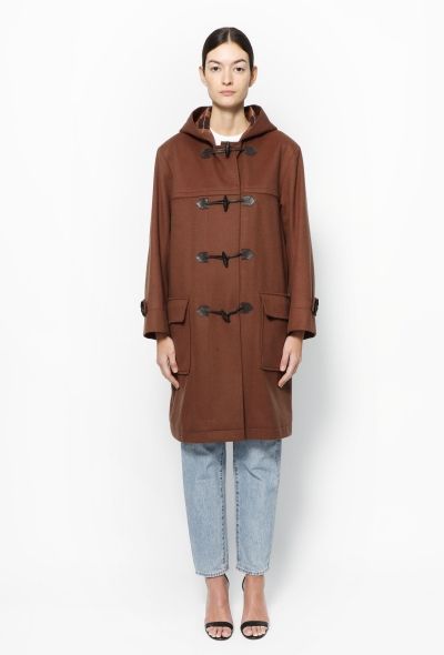 Saint Laurent '70s Hooded Wool Duffle Coat - 1