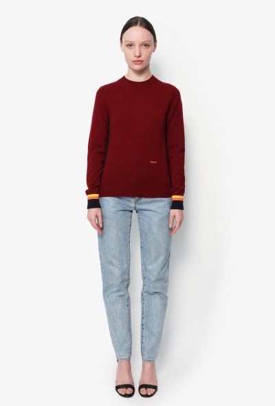 Céline Cashmere Colorblock Pullover - 2