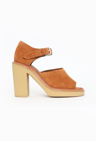 Hermès 2024 Suede Platform Drew Sandals - 1