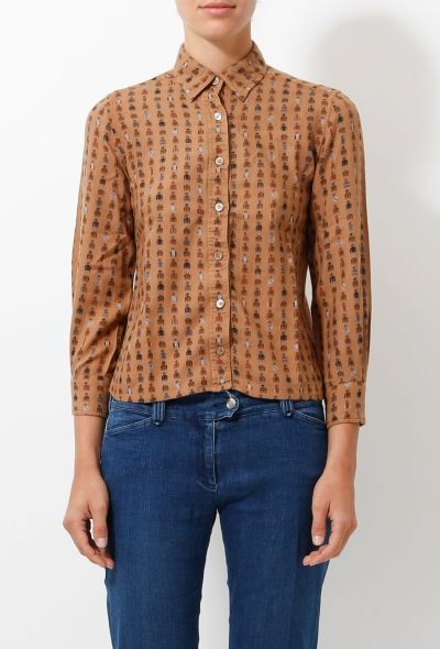 Céline 70s Horse Jockey Print Shirt - 1