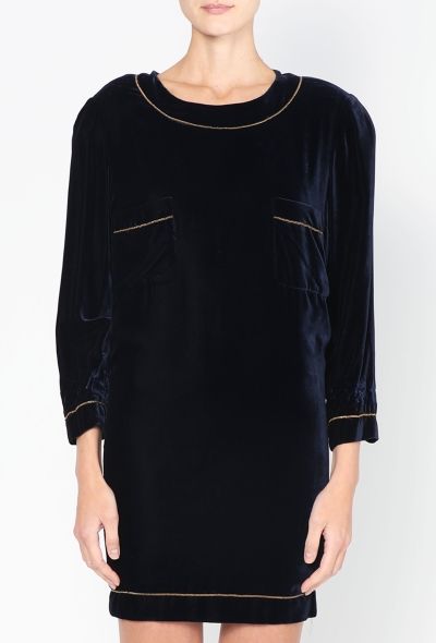 Chanel RARE 1995 Haute Couture Velvet Dress - 2