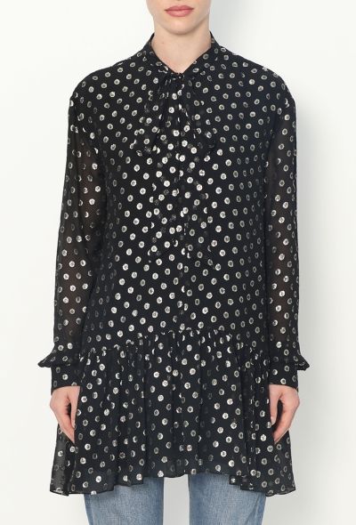 Saint Laurent 2017 Chiffon Lavallière Tunic - 1