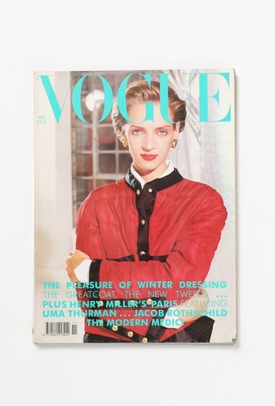 VOGUE UK November 1990 Uma Thurman Cover Issue - 1