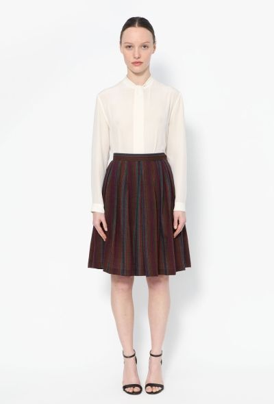 Saint Laurent Early '70s Pleated Wool Skirt - 1