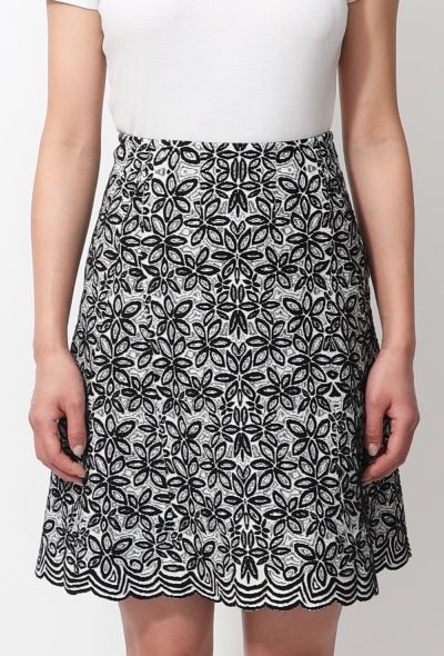 Alaïa Floral Textured Skirt - 2