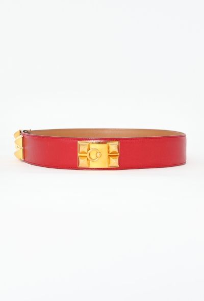 Hermès 1993 'Collier de Chien' Box Leather Belt - 2