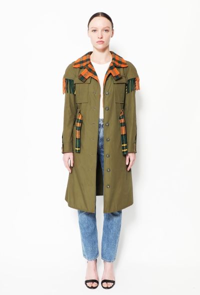 Courrèges 70s Couture Plaid Fringe Cargo Coat - 2