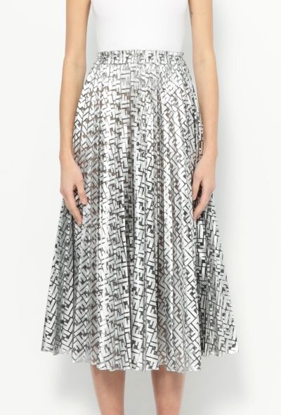 Fendi 2019 x Nicki Minaj Metallic Pleated Skirt - 2