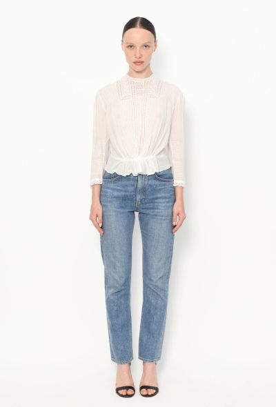 Antique '20s Embroidered Cotton Top - 2