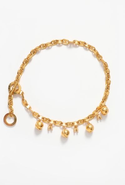 Céline 1989 Chainlink Triomphe Charm Belt - 1